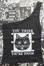 Skew Shoulder Gothic Printed Cami