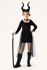 Dark Witch Dress Kid Halloween Costume