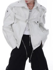 Oversized Faux Leather Jacket