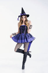 Purple Tailcoat Witch Halloween Costume