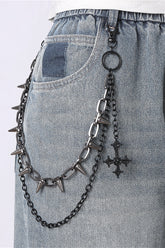 Gothic Metal Rivet Waist Chain