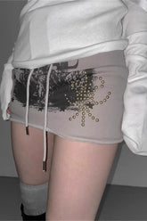 Versatile High Waist Rivet Skirt