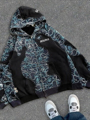 Tattoo Print Urban Streetwear Hoodie