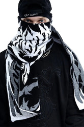 Anime Y2K Gothic Graphic Knit Scarf