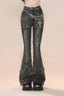 Retro High-Waist Slim Flare Denim Pants