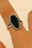 Skull Coffin Cross Adjustable Ring