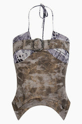 Post-Apocalyptic Punk Streetwear Halter Top