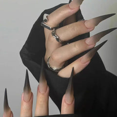 Black Gradient Cat Paw Press-On Nails