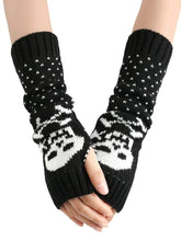 Autumn Winter Knitted Arm Sleeve Gloves