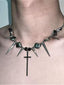 Studded Beaded Dark Necklace