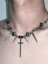 Studded Beaded Dark Necklace