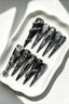Snake Eye Glitter Long Stiletto Dark Press On Nails