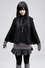 Cable Knit Hooded Cape Sweaters