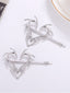 Y3K Silver Heart Metal Side Clip Hair Accs