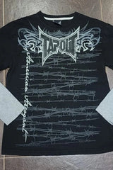Gothic Scarlet Mystery Texture Layered T-shirt