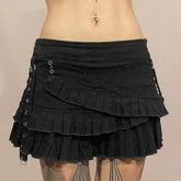 Gothic Street Low Rise Short Skirt