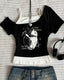 Y2K Vintage Gothic Print Camisole T-Shirt