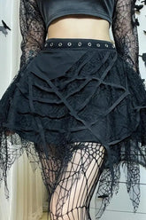 Halloween Spiderweb Tassel Skirt