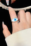 Teardrop Eye Unique Delicate Ring