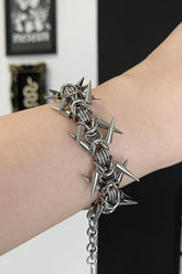 Dark Punk Rivet Spike Bracelet