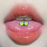 Titanium Steel External Thread Love Tongue Ring