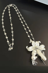 Vintage Multi-layer Stacked Pearl Lily Necklace