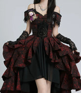 Fluffy Sleeve Princess Midi Dress