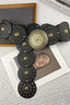 Vintage Round Cutout Wide Belt