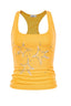 Shell Rhinestone Racerback Tank Top