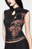 Floral Keyhole Tank Top And Skirt