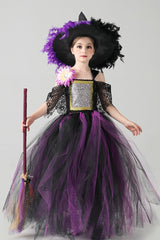 Spider Sleeve Dress Kid Halloween Costume