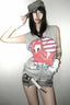 Tongue Graphic Hooded Tank Top