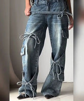 Lace-up Gothic Denim Pant