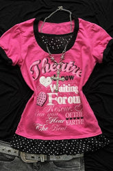 Vintage Hot Girl Print Millennium T-Shirt