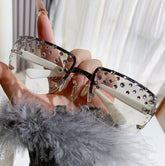 Retro Y2K Gradient Diamond Glasses