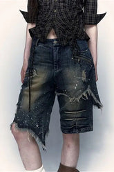 Street Style Five-Point Wide Leg Denim Shorts