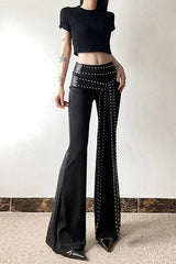 Studded Belt Gothic Punk Cargo Pant