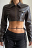 Cropped Biker Zip Jackets