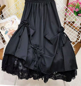 Lace Bow Splice Cute Skirt