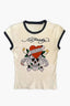 Vintage Skull Rose Print T-shirt