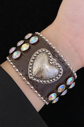 Retro Y2K Embossed Rhinestone Bracelet