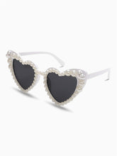 Pearl Heart Decor Y2K Glasses