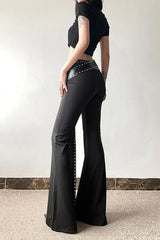 Studded Belt Gothic Punk Cargo Pant