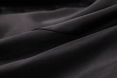 Long Black Soft Leather Long Coat