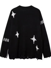 Vintage Distressed Punk Slouchy Knit Sweater