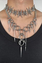 Street Titanium Steel Spike Necklace