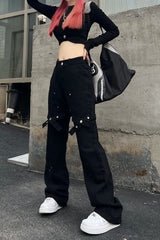 Black Utility Belt Cargo Pant