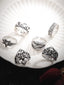 Punk Dark Bat Crown Ring