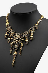Exaggerated Skull Ghost Head Necklace