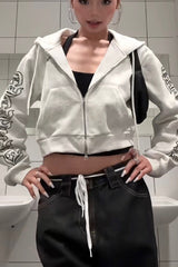 Punk Gothic Long Sleeve Hoodie